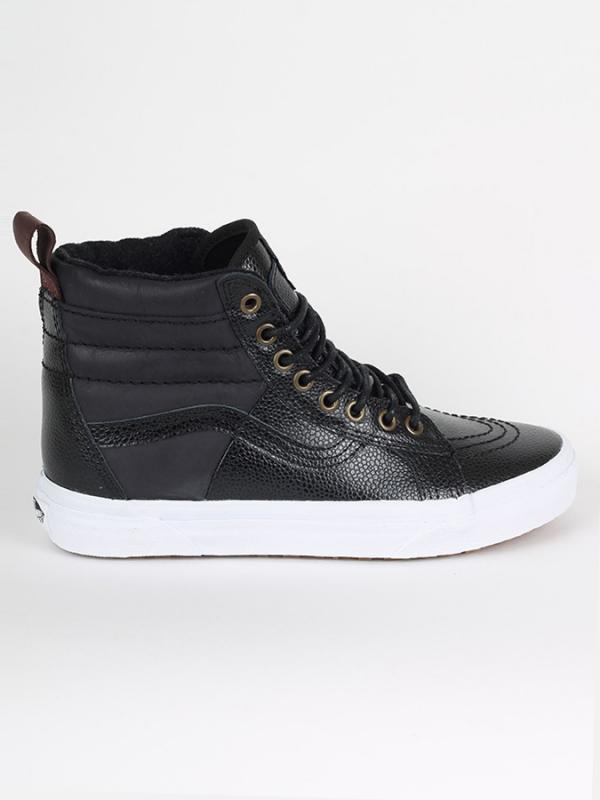 Boty Vans U Sk8-Hi 46 Mte (Pebble Leather) Černá