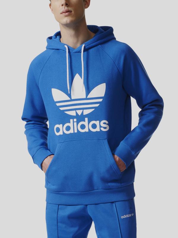 Mikina adidas Originals TREFOIL HOODY Modrá