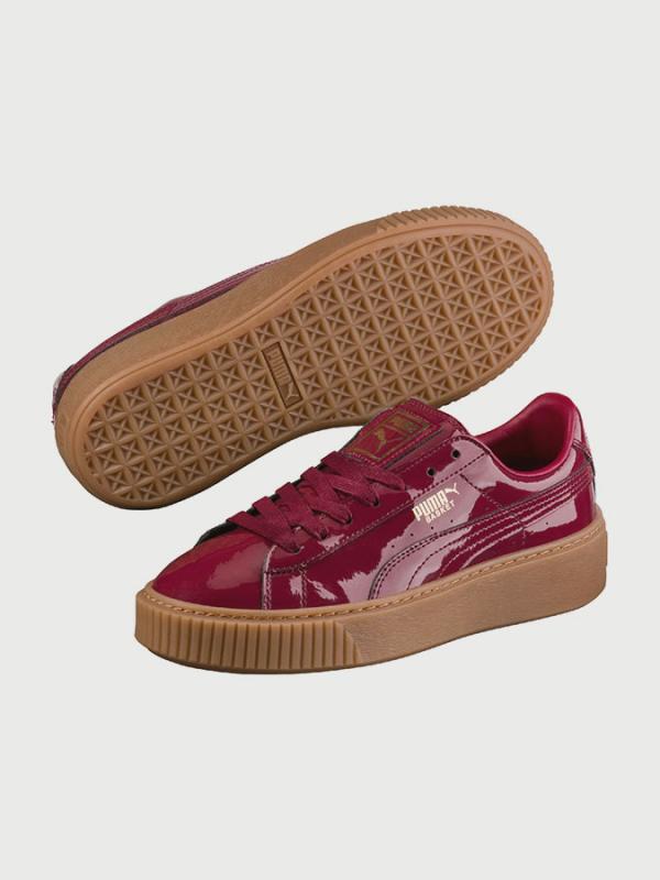Boty Puma Basket Platform Patent Wn S Tibetan Red Červená