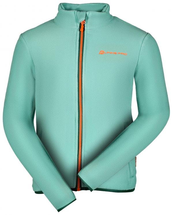 ALPINE PRO CASSIUSO ZELENÁ / TYRKYSOVĚ ZELENÁ Dětská Mikina 116-122