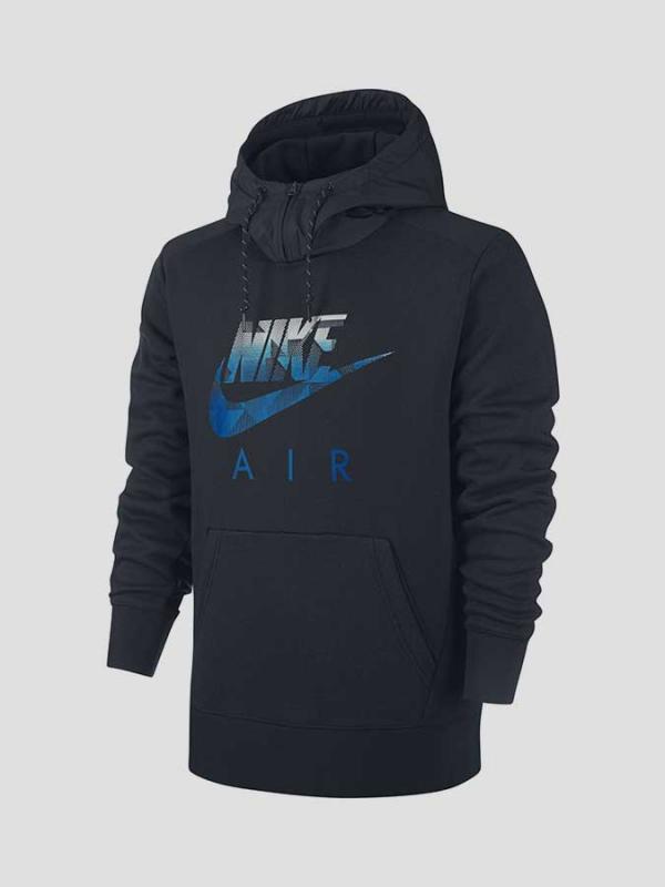 Mikina Nike AW77 FLC HOODY-FB MIX Modrá