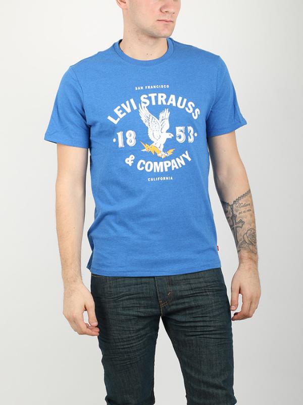 Tričko LEVI'S GRAPHIC SETIN NECK 2 TALON OLYMPIAN BL Modrá