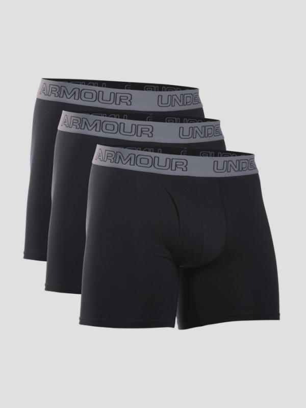 Boxerky Under Armour Charged Cotton 6Inch 3 Pk Černá