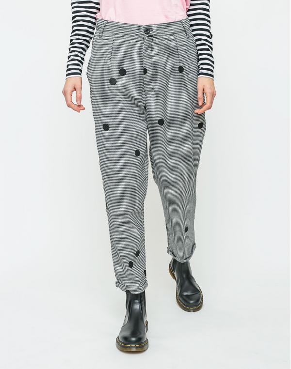 Kalhoty Lazy Oaf Hound Dog Polka Dot BLACK/WHITE
