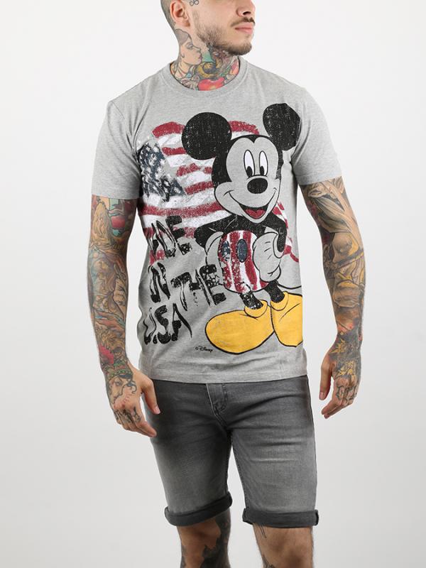 Tričko Alcott MICKEY M. MADE IN USA Šedá
