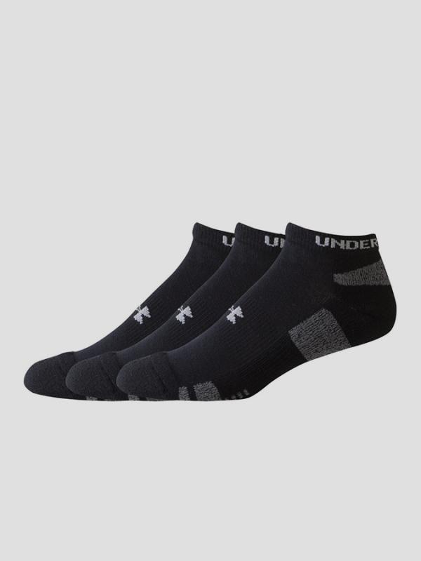 Ponožky Under Armour HeatGear 3 Pack No Show YTH Černá