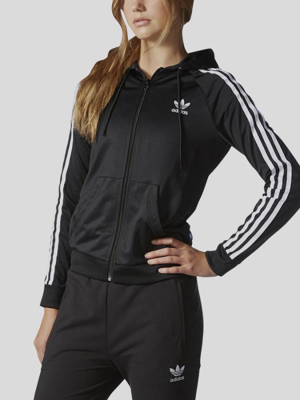 Mikina adidas Originals SLIM FZ HOODIE Černá