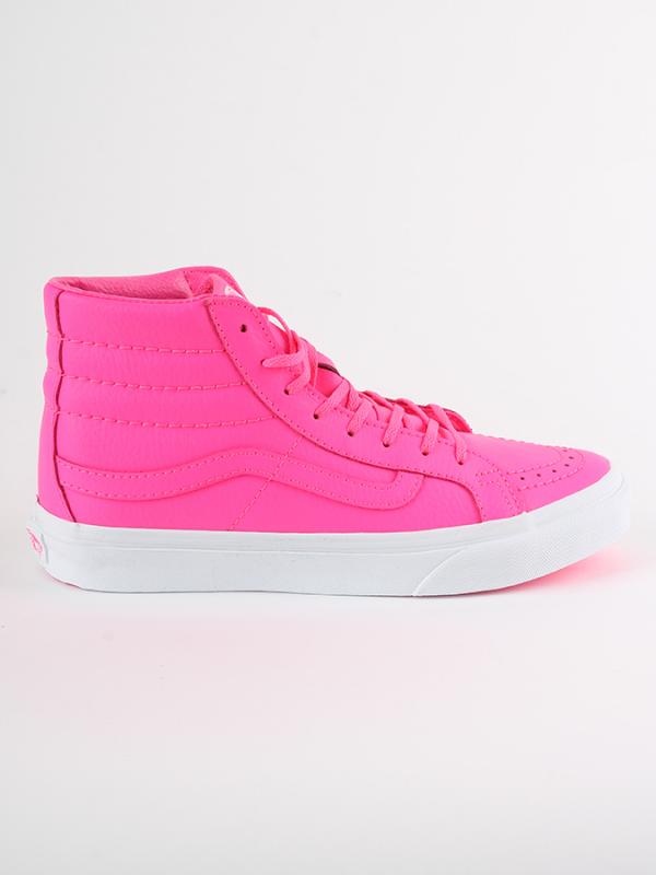Boty Vans Ua Sk8-Hi Slim (Neon Leathe Růžová