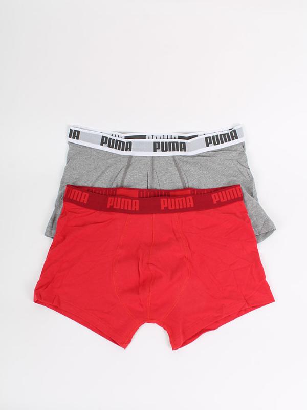 Boxerky Puma Basic Shortboxer 2 Pack red Barevná