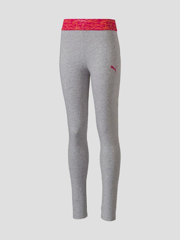 Legíny Puma SU STYLE Clash Leggings G Light Šedá