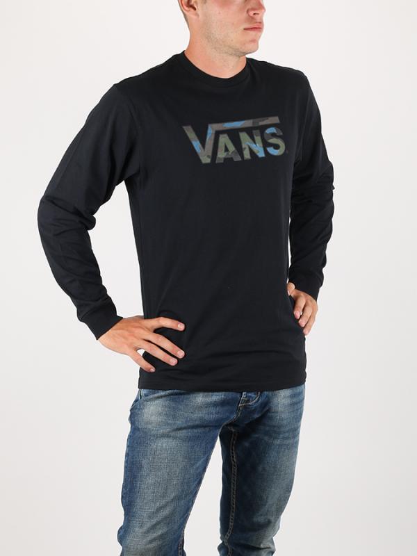 Tričko Vans MN CLASSSIC LOG Black/Camo Černá