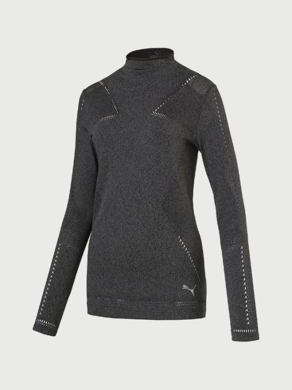 Tričko Puma evoKNIT LS Top W Černá