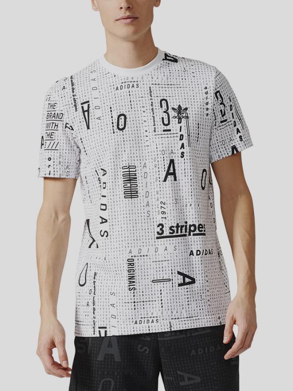 Tričko adidas Originals AOP SUBTLE TEE Bílá