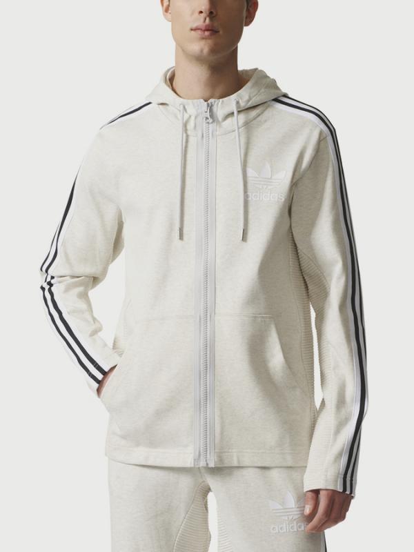 Mikina adidas Originals CURATED Q3 FZ Bílá