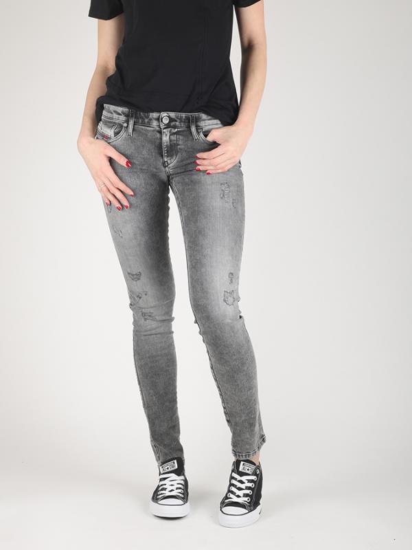 Džíny Diesel SKINZEE-LOW L.32 PANTALONI Šedá