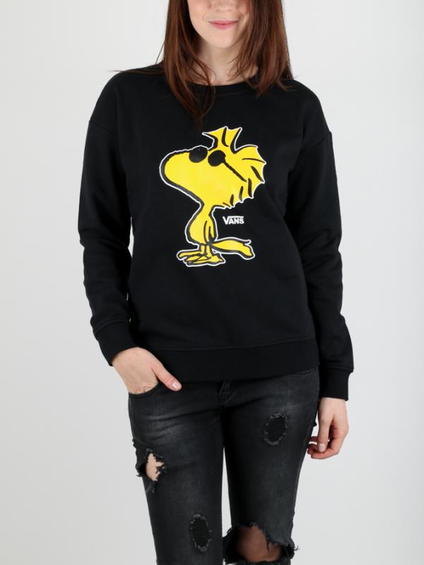 Mikina Vans Wm Woodstock Crew Black Peanuts Černá