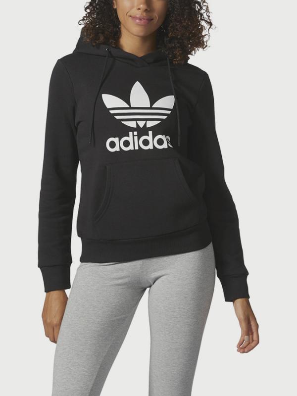 Mikina adidas Originals TRF LOGO HOODIE Černá