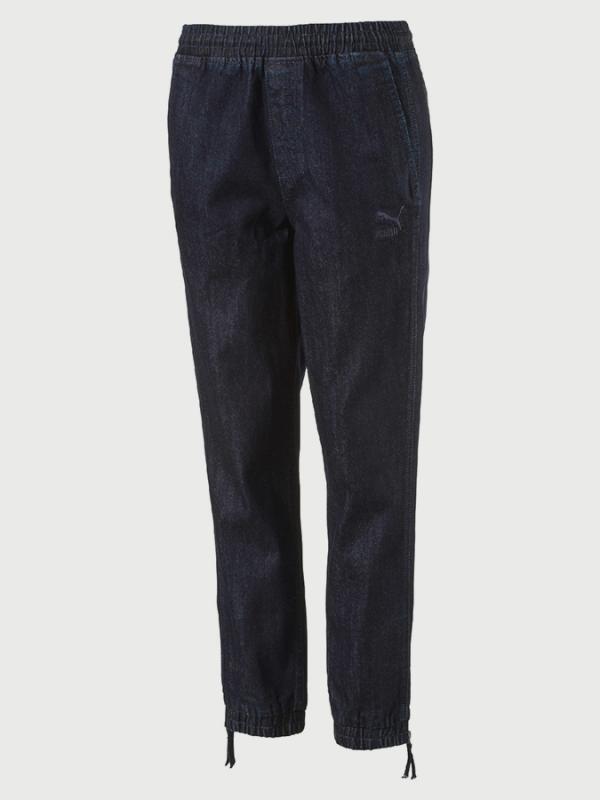 Tepláky Puma Denim T7 Track Pant Peacoat-Denim Barevná