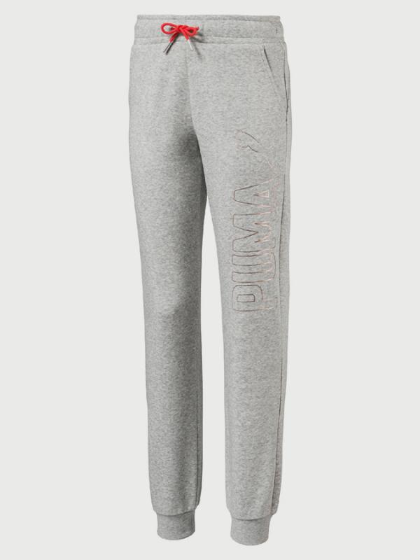 Tepláky Puma Style Sweat Pants,Closed Fl Light Gray Šedá