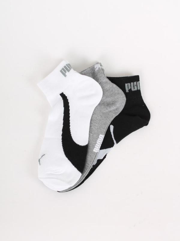 Ponožky Puma Lifestyle Quarters 3 Pack white Barevná