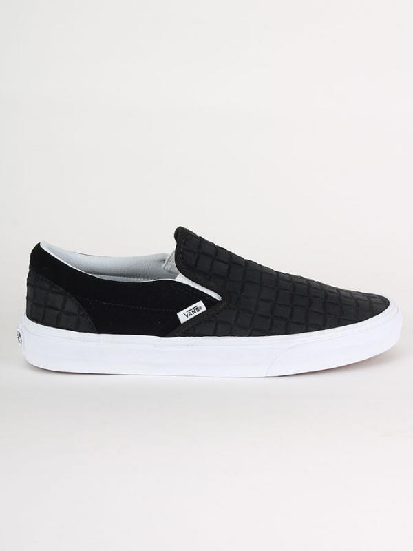 Boty Vans U Classic Slip-On (Suede Checkers) Černá