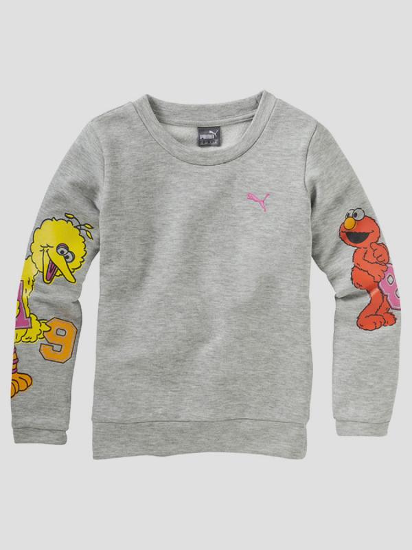 Mikina Puma FUN Licensing Crew Sweat g light gray he Šedá