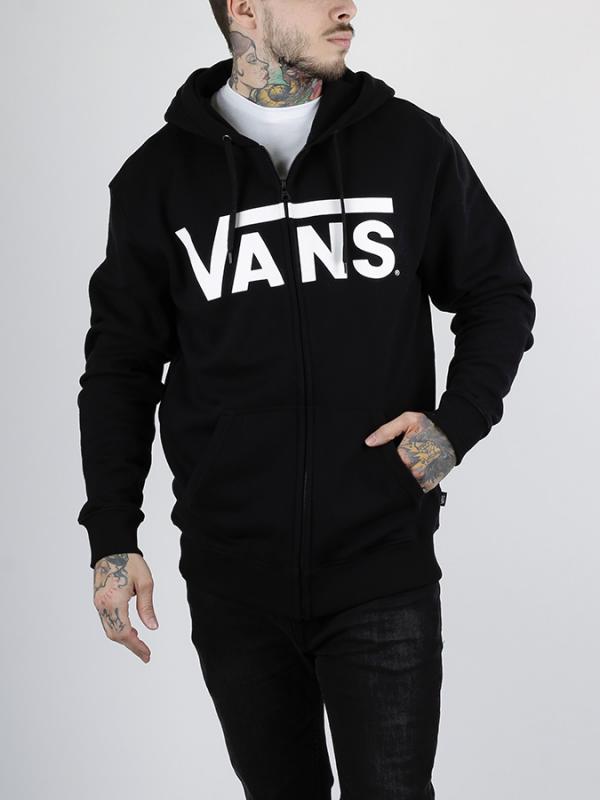 Mikina Vans Mn Classic Zip Black/White Černá
