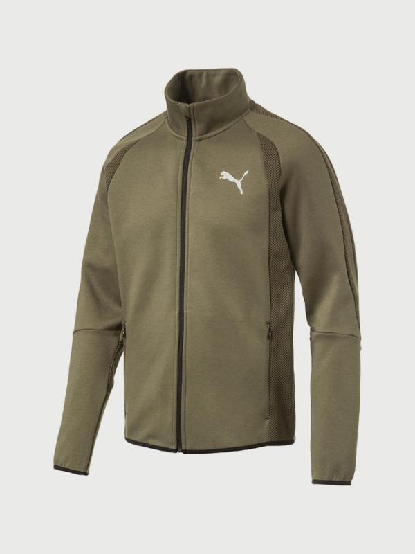Mikina Puma Evostripe Ultimate Jacket Olive Oranžová