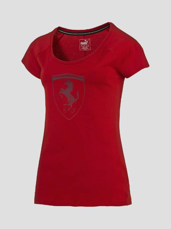 Tričko Puma Ferrari Big Shield Tee Rosso C Červená