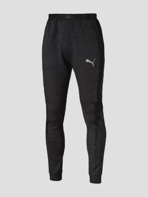 Tepláky Puma Evostripe Proknit Pants Cotton Black Hea Černá