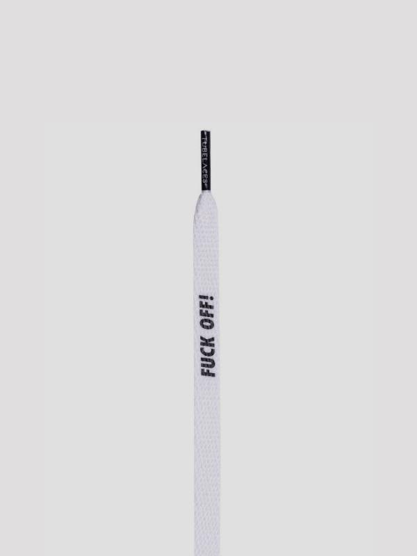 Tkaničky Tubelaces White Flat Word Up Pack 130cm Bílá