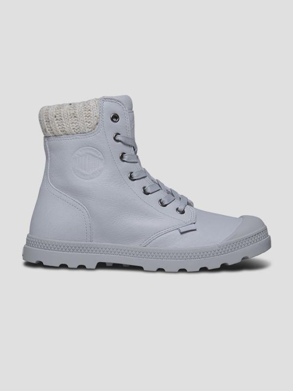 Boty Palladium Pampa Hi Knit Lp Šedá