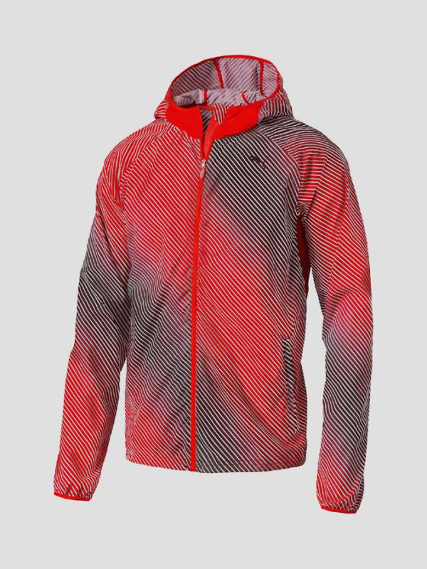 Bunda Puma Packable Woven Jacket Red Blast-AOP Červená