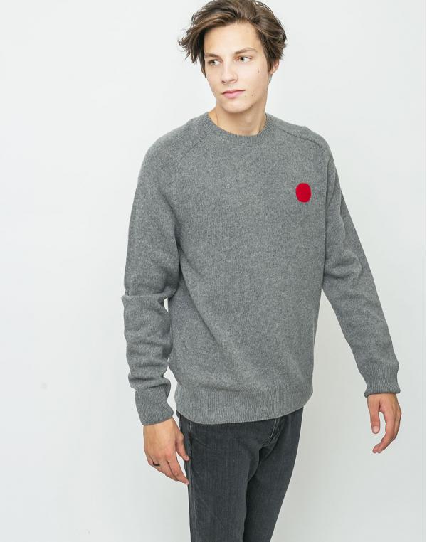 Svetr Loreak Crewneck Puntito Merinos Heather Grey