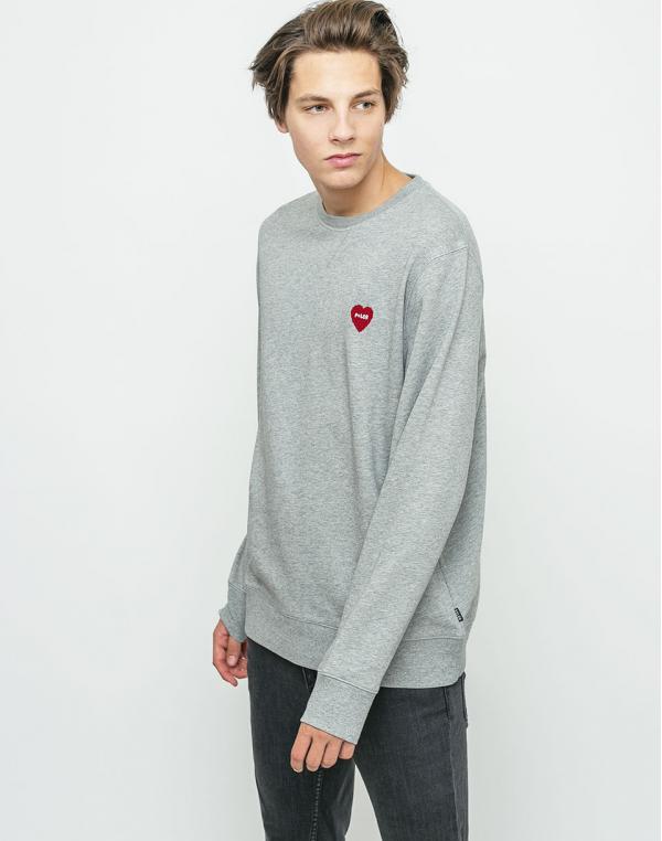 Mikina Poler Furry Heart Gray Hearther