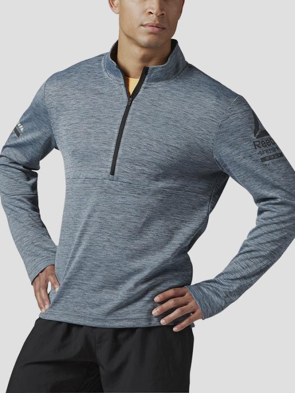 Mikina Reebok OSR LS 1/2 ZIP Modrá