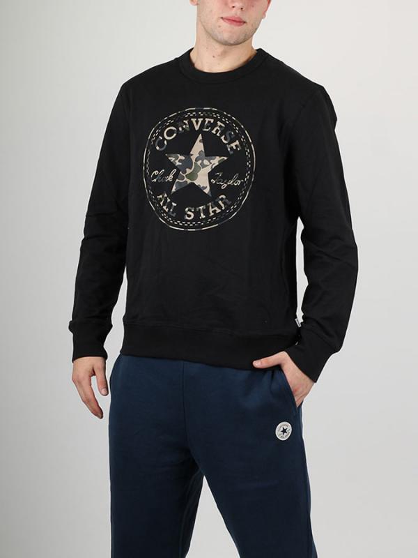 Mikina Converse C75 CP GRAPHIC CREW Černá