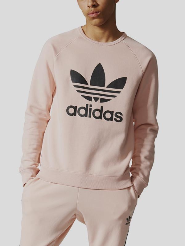 Mikina adidas Originals TREFOIL CREW Béžová