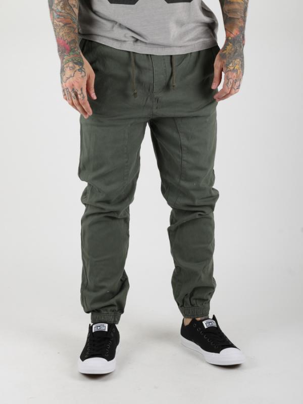 Kalhoty Alcott CUFF PANTS Zelená