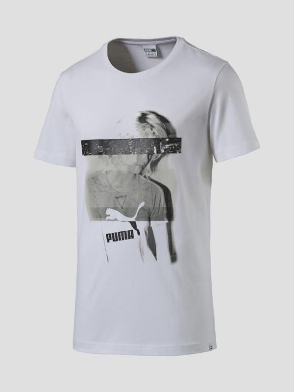 Tričko Puma Brand Plus Tee white Bílá
