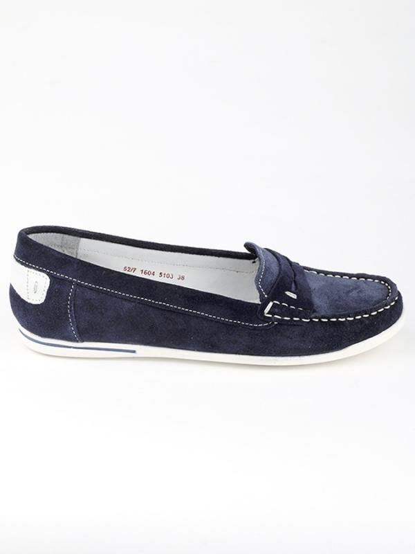 Mokasíny Primadonna CALZATURA MOCASSINO CAMOSCIO BLUE Modrá