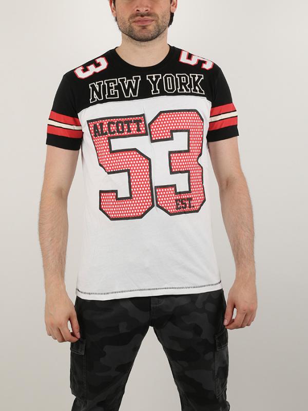 Tričko Alcott GIROCOLLO NEW YORK 53 Černá