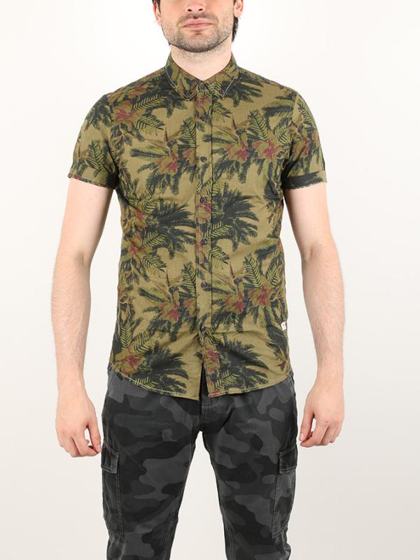 Košile Alcott ALLOVER PRINTED HALF SLEEVE Zelená