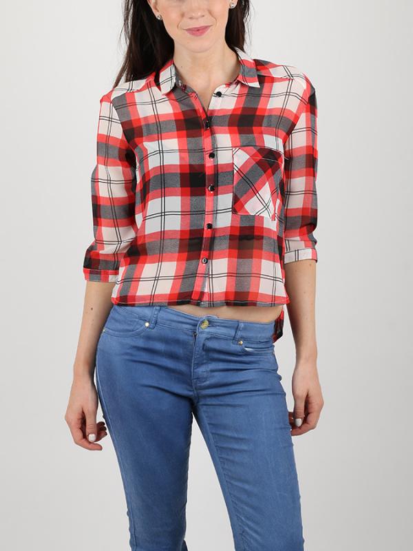 Košile Alcott CHECK SHIRTH WITH PRINT AT BACK Barevná
