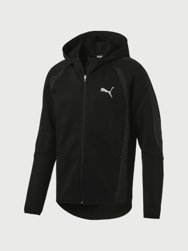 Mikina Puma Evostripe Ultimate Fz Hoody Cotton Black Černá