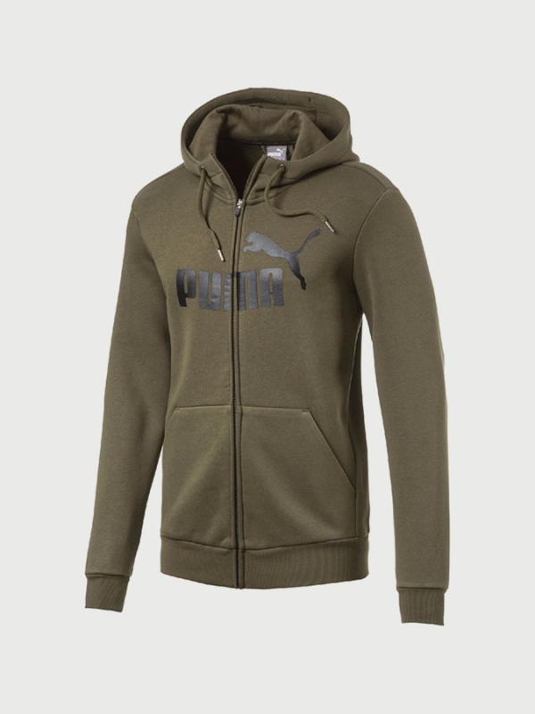 Mikina Puma Ess No.1 Fz Hoody, Fl Olive Night Oranžová