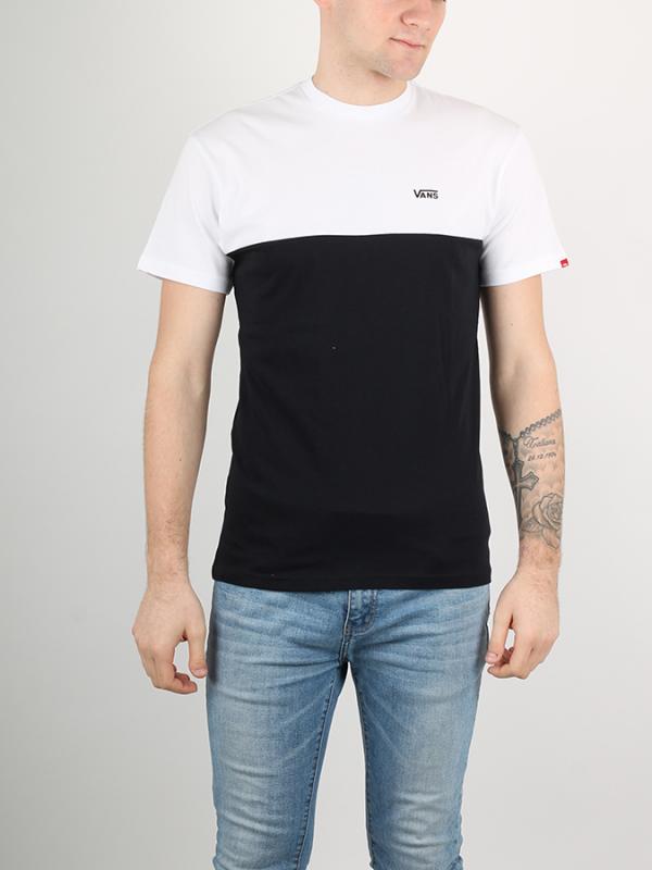 Tričko Vans Mn Colorblock Tee White-Black Barevná