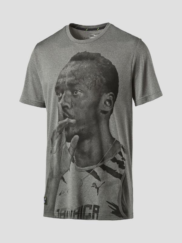 Tričko Puma UB Graphic Tee medium gray heather Šedá