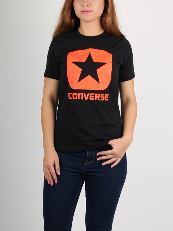 Tričko Converse REFLECTIVE FILL BOX STAR TEE Černá