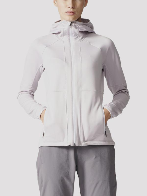 Bunda adidas Performance W FLEX HO FLEEC Šedá